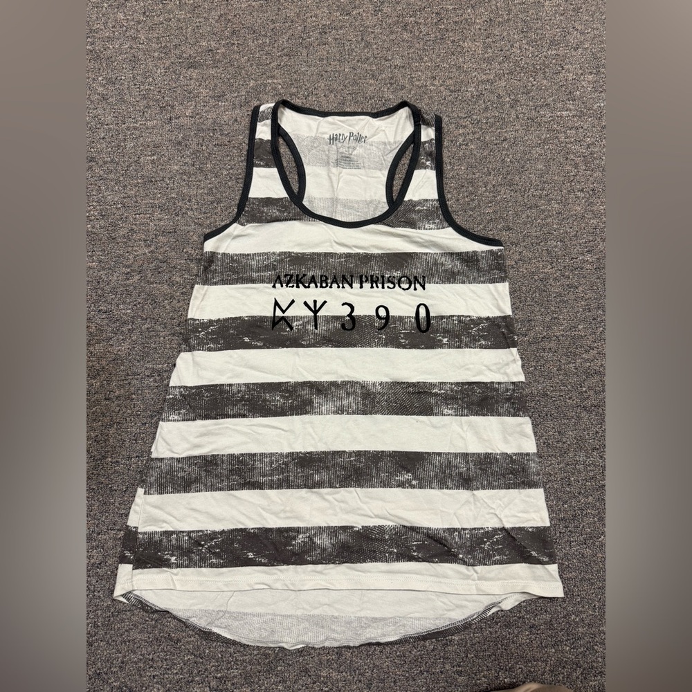 Hot Topic Harry Potter Black and White Azkaban Prison Tank Top